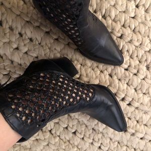 ZARA braided ankle boots